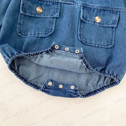 ベビーデニムポケットフード付きボディスーツ - image 9