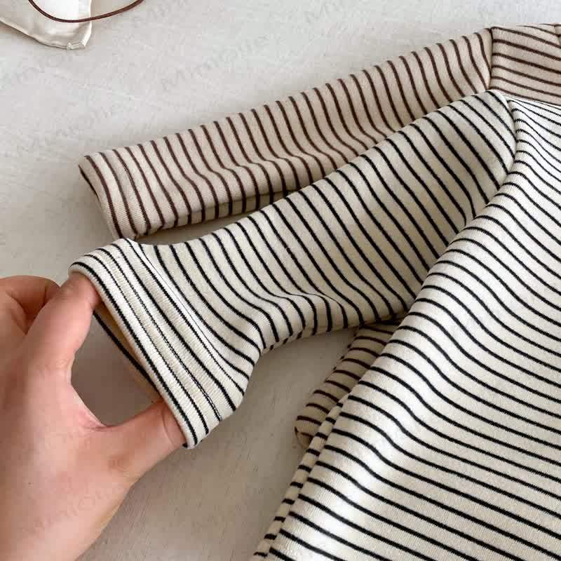 ベビー 幼児 女の子 ストライプ フリース Tシャツ - image 6