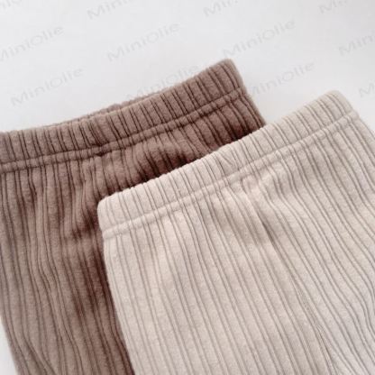 ベビーガールズ フリース裏地 レースリブ レギンス - image 6