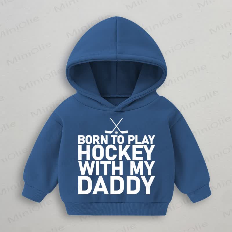 BORN TO PLAY HOCKEY WITH MY DADDYベビーブルーのスウェットシャツ - 青 - 3～5歳 - image 1
