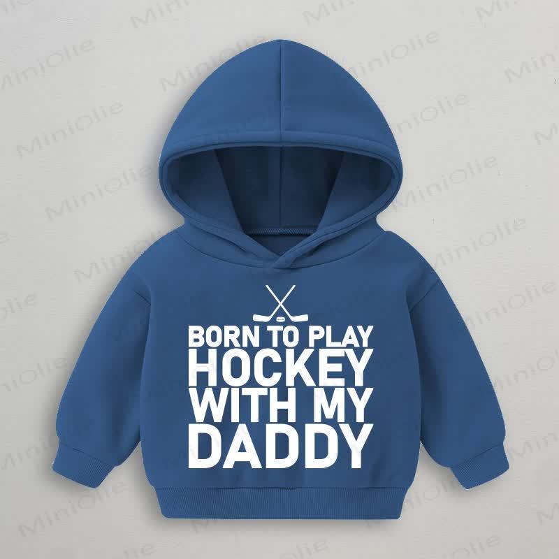 BORN TO PLAY HOCKEY WITH MY DADDYベビーブルーのスウェットシャツ - 青 - 3～5歳 - image 1