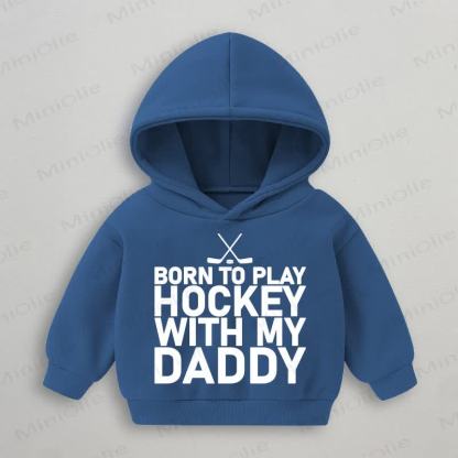 BORN TO PLAY HOCKEY WITH MY DADDYベビーブルーのスウェットシャツ - 青 - 3～5歳 - image 1