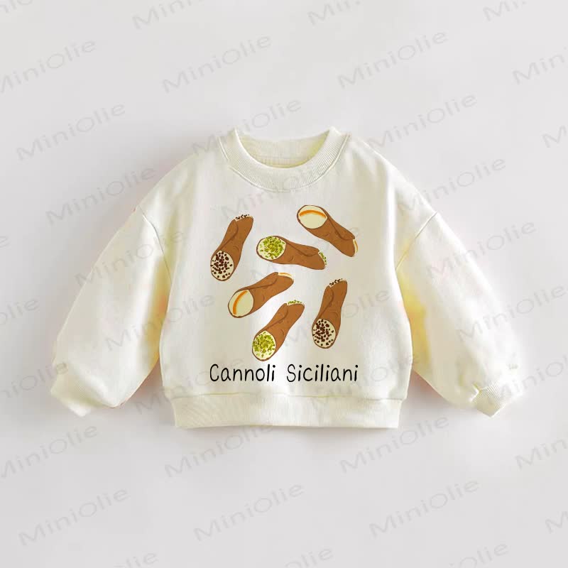 CANNOLI SICILIANIベビー 幼児用 フローラル クリーム スウェットシャツ - クリーム - 3～5歳 - image 1