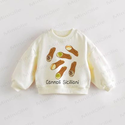 CANNOLI SICILIANIベビー 幼児用 フローラル クリーム スウェットシャツ - クリーム - 3～5歳 - image 1