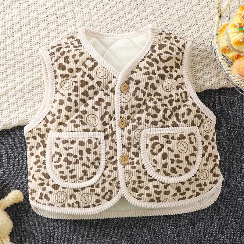 ベビー幼児用フリースベストジャケット - カーキ - 5～7歳 - image 2