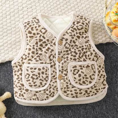 ベビー幼児用フリースベストジャケット - カーキ - 5～7歳 - image 2