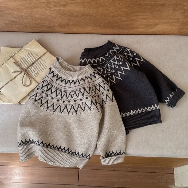 幼児用クルーネックニットセーター - image 1