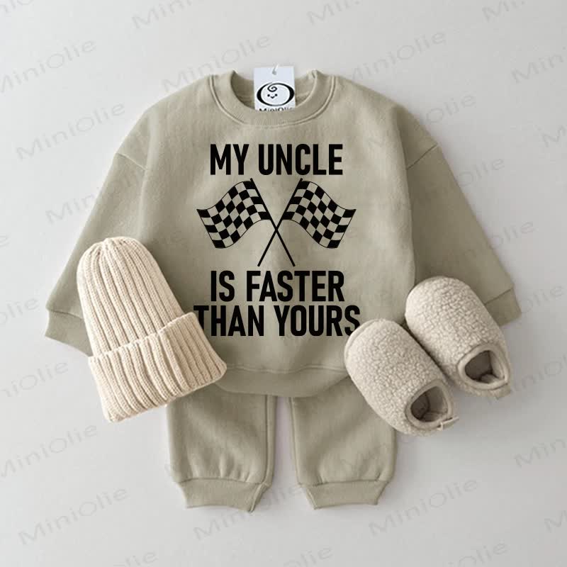 MY UNCLE IS FASTER THAN YOURSベビーグレーグリーン 2点セット - グレーグリーン - 2～3歳 - image 1