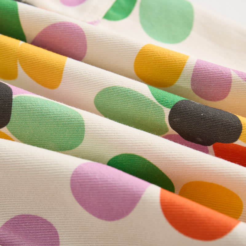 ベビーカラフルフローラルベージュオーバーオール - image 6