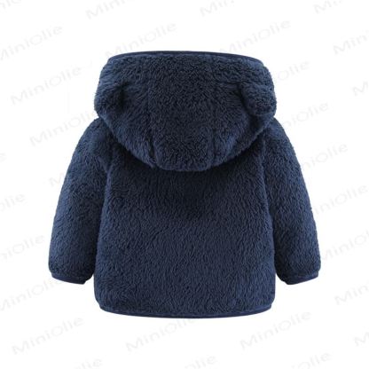 ベビーフード付き無地アウターウェア - image 5