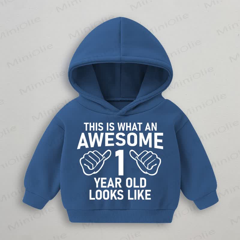 THIS IS WHAT AN AWESOME 1/2 YEAR OLD LOOKS LIKEベビーブルーのスウェットシャツ - 青 - 3～5歳 - image 1