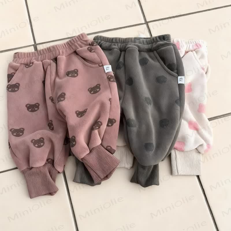 ベビー幼児用アニマルジョガーフリース裏地パンツ - image 2