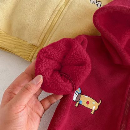 ベビー 幼児 男の子 刺繍 フード付き スター フリース アウターウェア - image 8