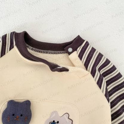 ベビーストライプスリーブカートゥーンボディスーツ - image 8