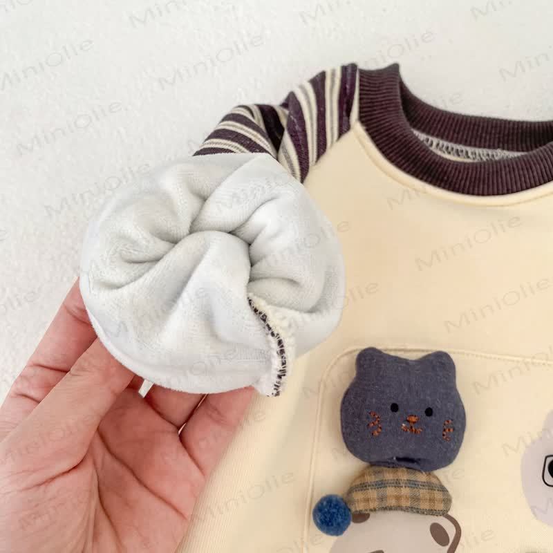 ベビーストライプスリーブカートゥーンボディスーツ - image 7