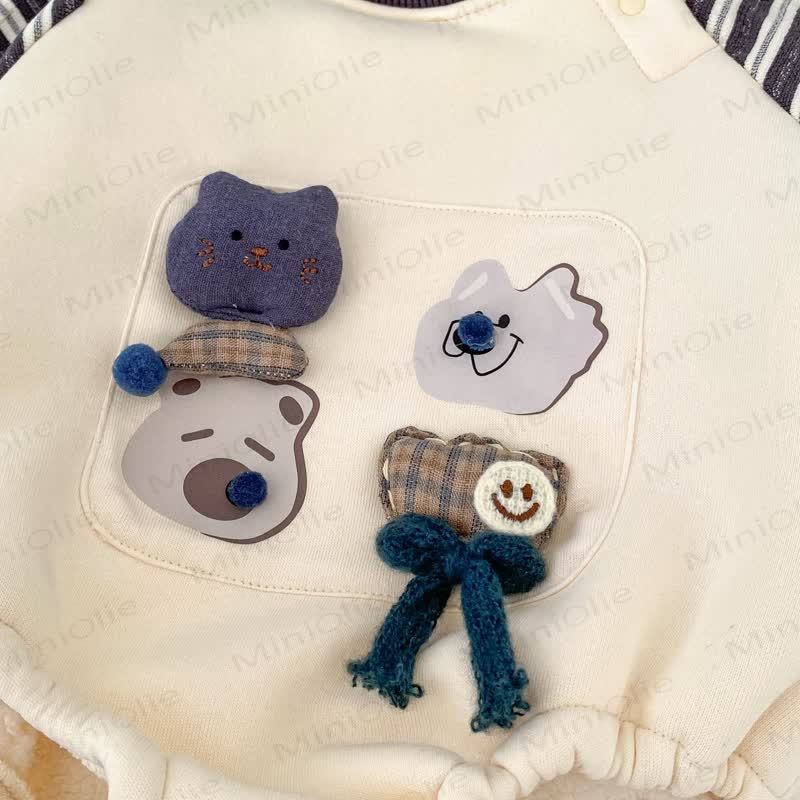 ベビーストライプスリーブカートゥーンボディスーツ - image 10