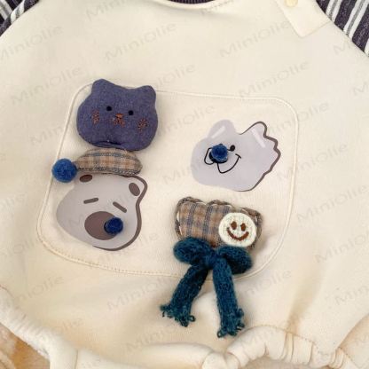 ベビーストライプスリーブカートゥーンボディスーツ - image 10