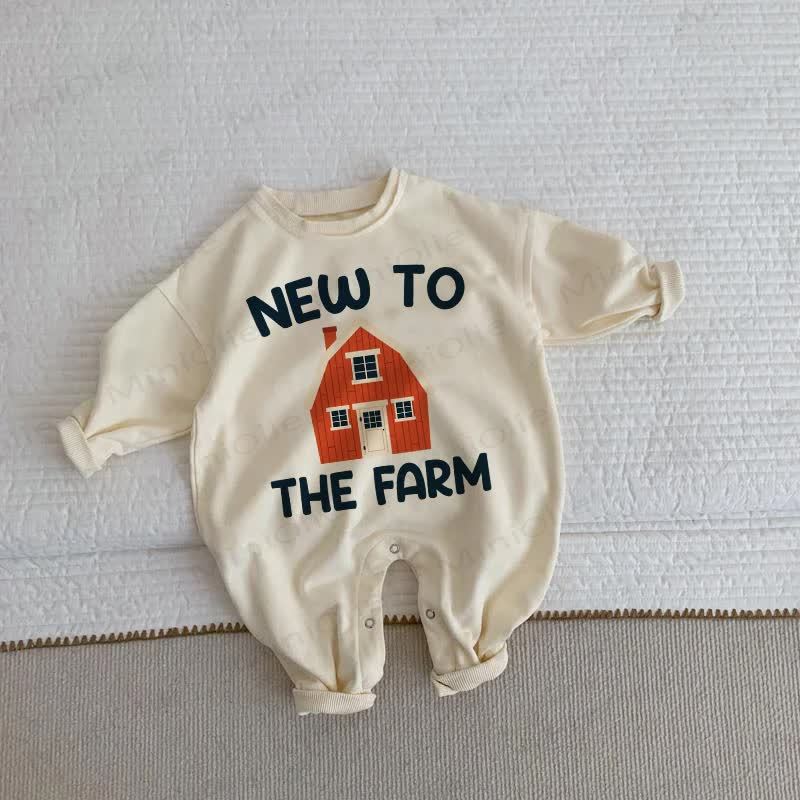NEW TO THE FARMベビー幼児用ベージュロンパース - ベージュ - 2～3歳 - image 1