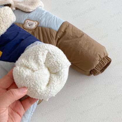 ベビー 幼児 男の子 カラーブロック ベア ラペル アウターウェア - image 6