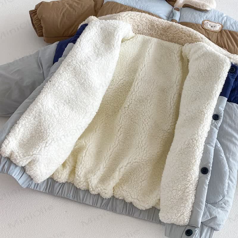 ベビー 幼児 男の子 カラーブロック ベア ラペル アウターウェア - image 8