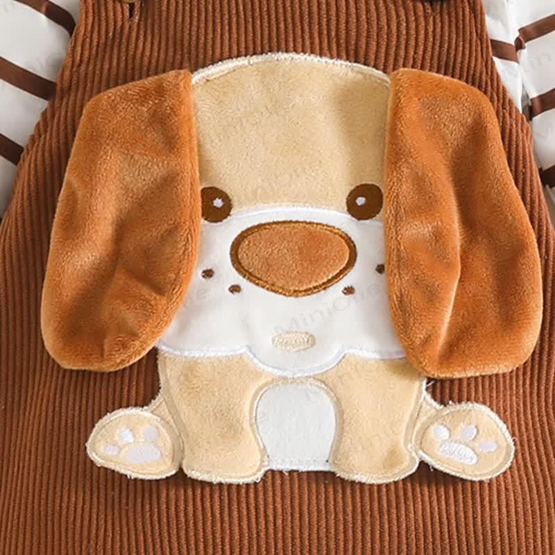 男の子用アニマルコードオーバーオール＆ストライプボディスーツ（帽子付き） - image 8