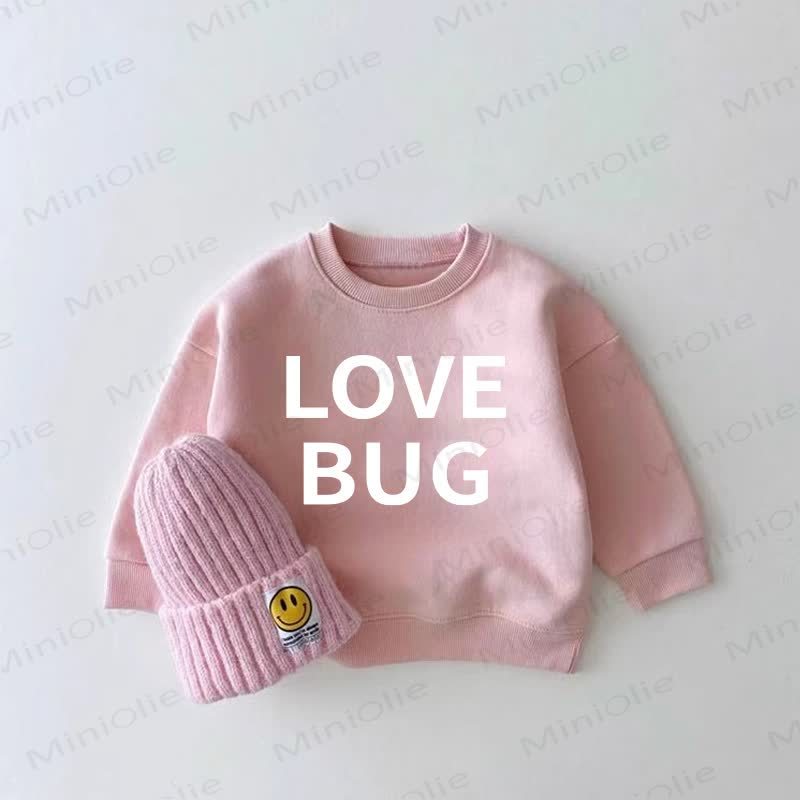 LOVE BUGベビーガール ピンク スウェットシャツ - ピンク - 2～3歳 - image 1