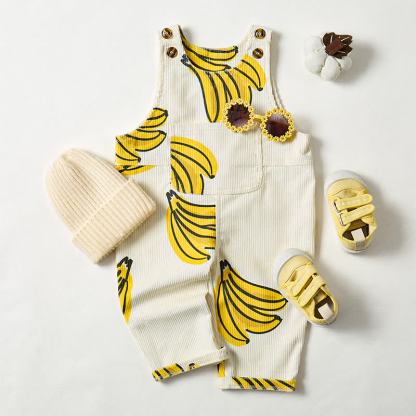 ベビー幼児用バナナコーデュロイアプリコットオーバーオール - image 2