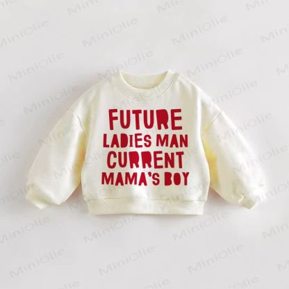 FUTURE LADIES MAN CURRENT MAMA'S BOY幼児用クリームスウェットシャツ - クリーム - 3～5歳 - image 1