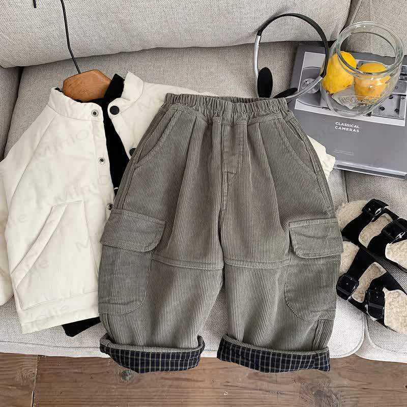 ベビー 幼児 男の子用 コード チェック柄 ゆったりパンツ - image 3