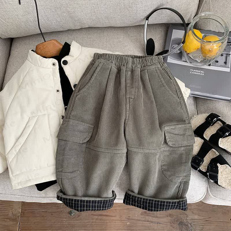 ベビー 幼児 男の子用 コード チェック柄 ゆったりパンツ - image 3