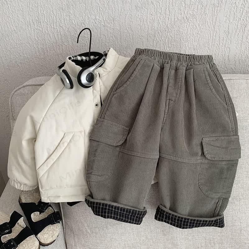 ベビー 幼児 男の子用 コード チェック柄 ゆったりパンツ - image 4