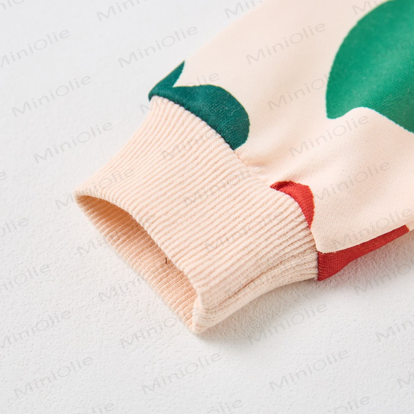 ベビー クリスマス カラー ハート スウェットシャツ 2点セット ベージュ - image 4