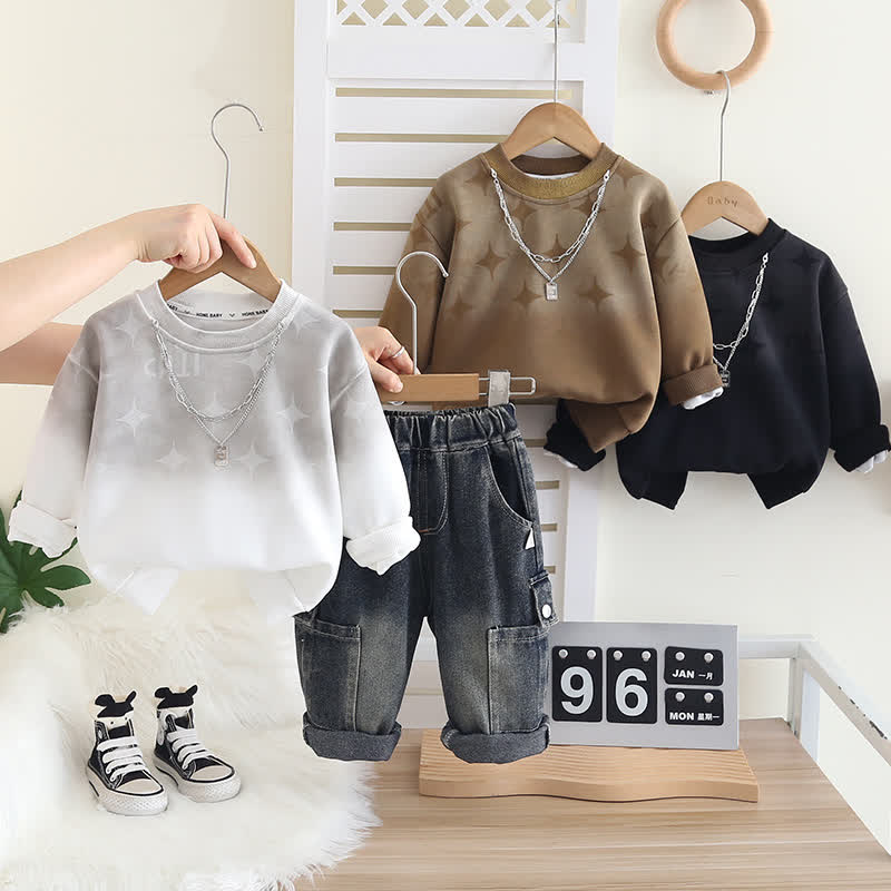 ベビー 幼児 男の子 デニム 2ピースセット - image 1