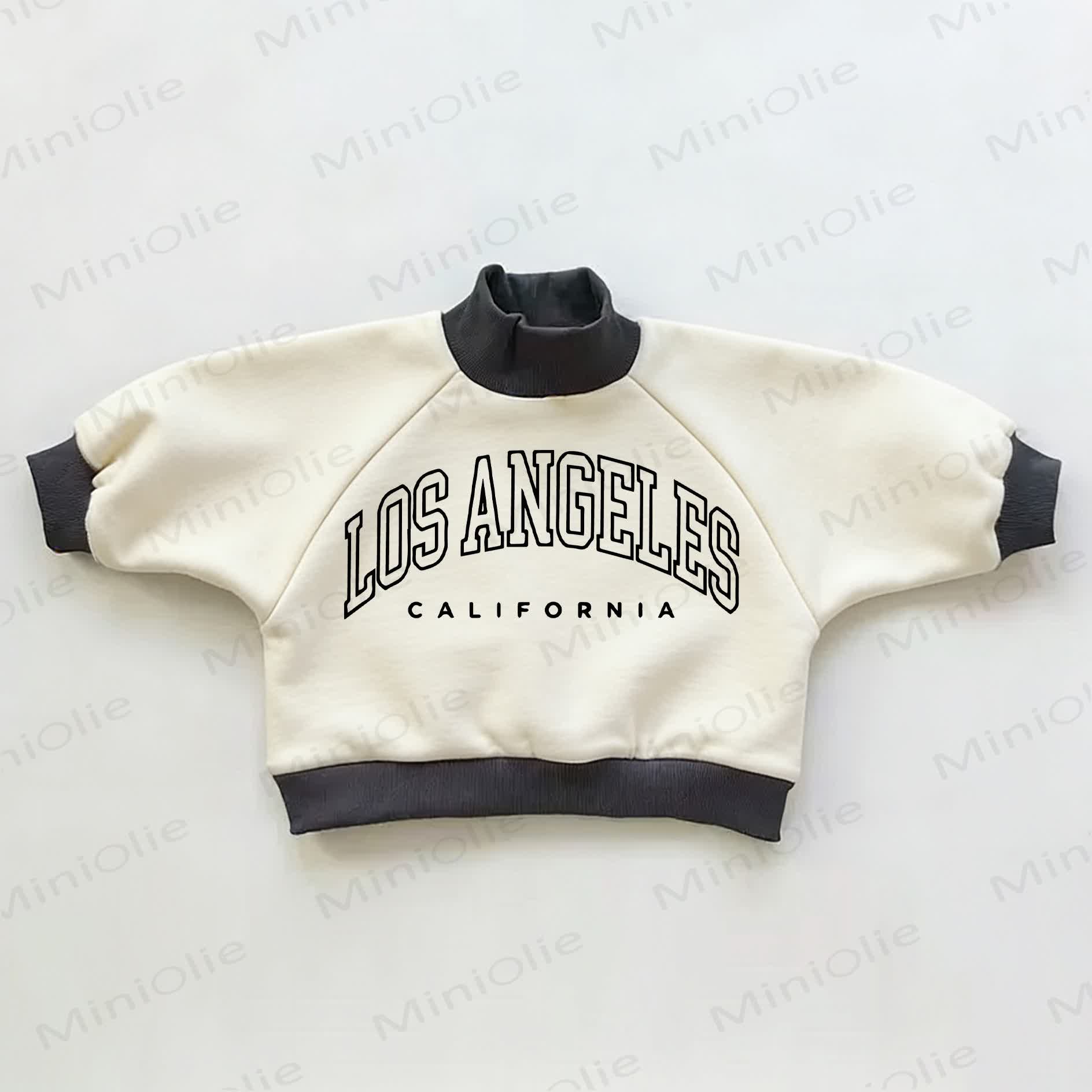 LOS ANGELES CALIFORNIA幼児用 カラーブロック スウェットシャツ - ベージュ＆ブラック - 3～5歳 - image 1