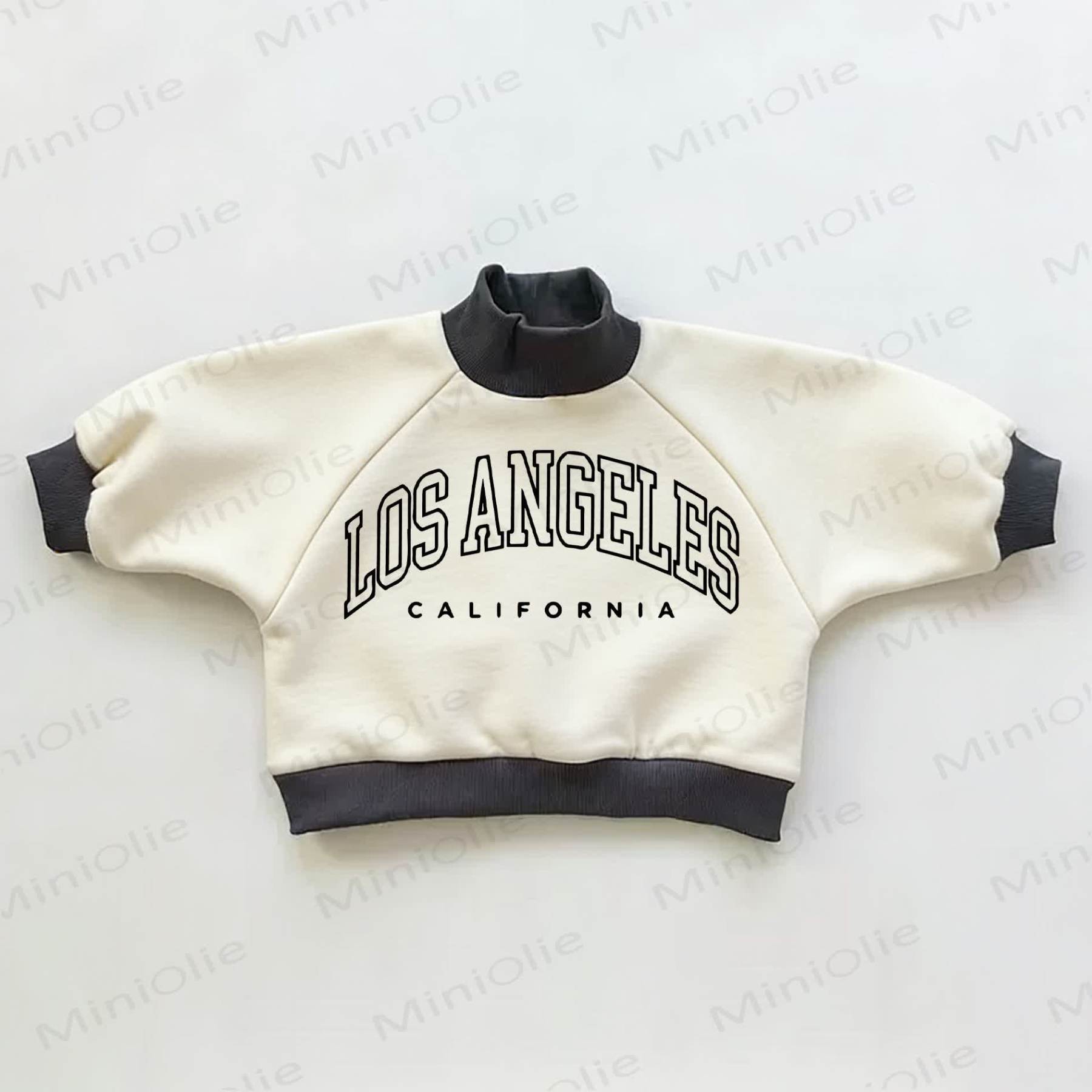 LOS ANGELES CALIFORNIA幼児用 カラーブロック スウェットシャツ - ベージュ＆ブラック - 3～5歳 - image 1