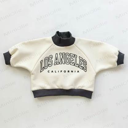 LOS ANGELES CALIFORNIA幼児用 カラーブロック スウェットシャツ - ベージュ＆ブラック - 3～5歳 - image 1