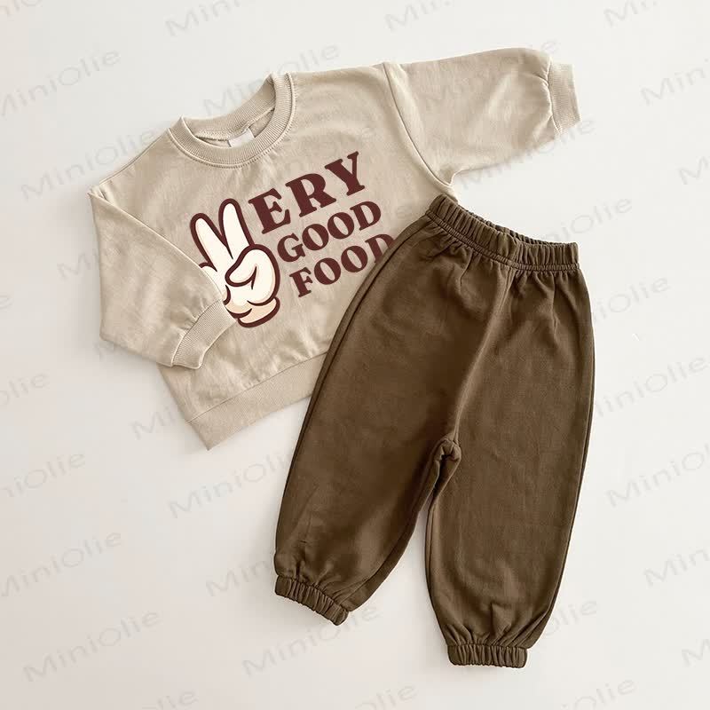 VERY GOOD FOODベビー ブラウンベージュ 2点セット - ブラウンベージュ - 2～3歳 - image 1