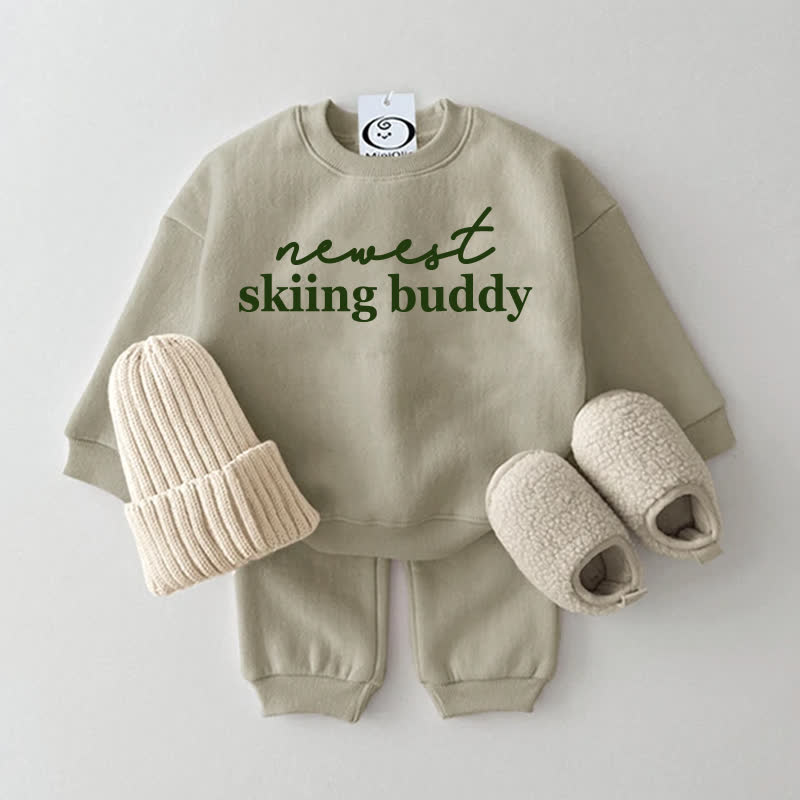 NEWAEST SKIING BUDDYベビーグレーグリーン 2点セット - グレーグリーン - 2～3歳 - image 1