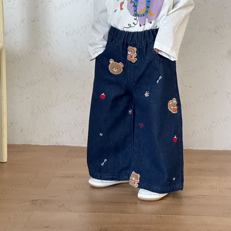 幼児用キッドベア ルーズデニムパンツ - ダークブルー - 12歳 - image 5