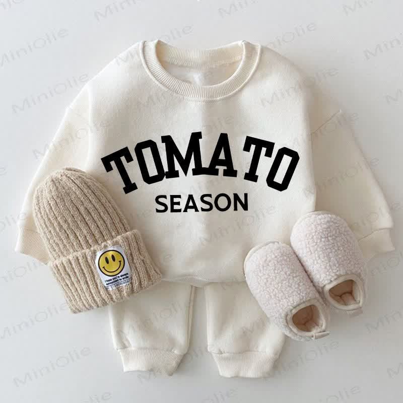 TOMATO SEASONベビー ホワイト スウェットシャツ 2点セット - 白 - 2～3歳 - image 1