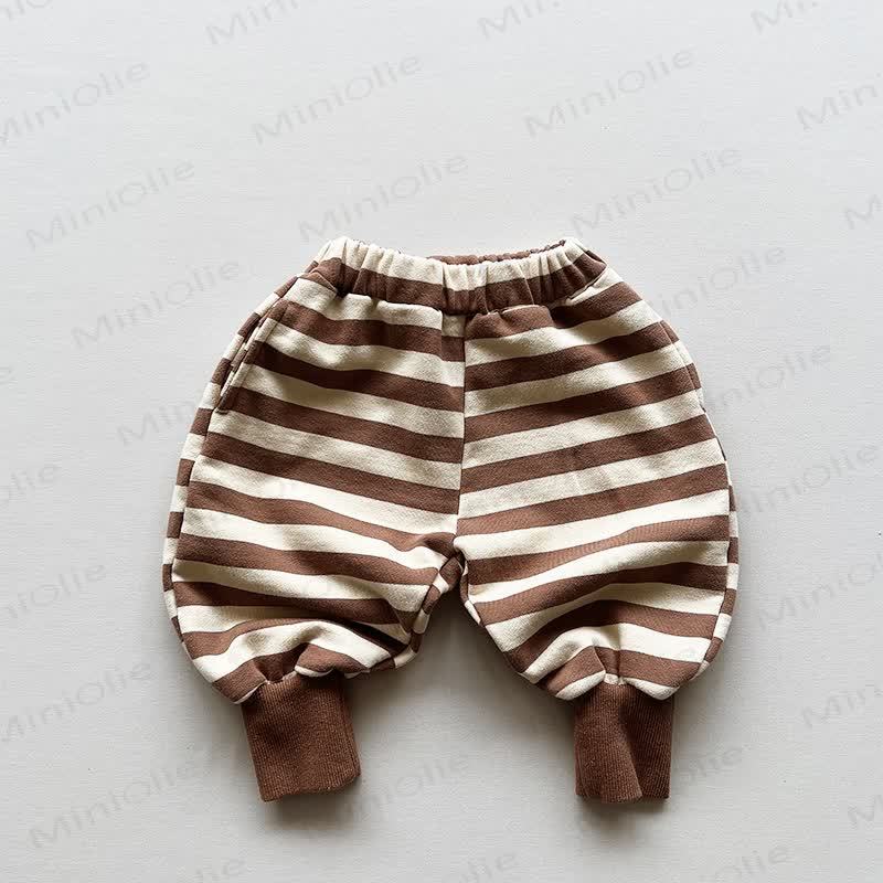 ベビー幼児用ストライプルーズパンツ - コーヒーストライプ - 8歳 - image 5