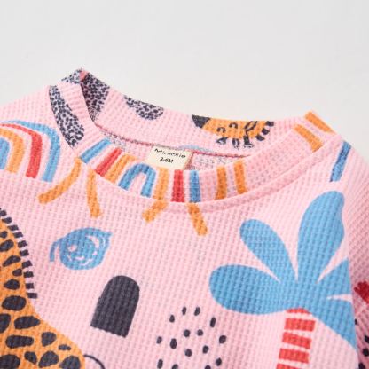 ベビーダイナソー ピンクワッフル 2ピースセット - image 4