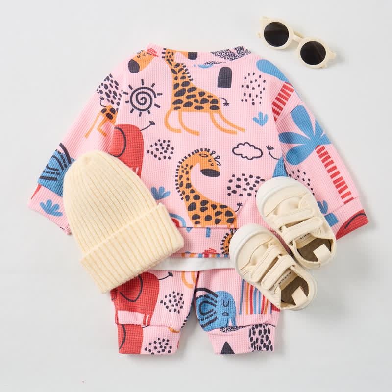 ベビーダイナソー ピンクワッフル 2ピースセット - image 3