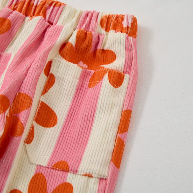 ベビー幼児用ストライプフラワーパンツ - image 4