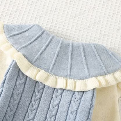 幼児用女の子用フラワーラペルニットDress - image 10