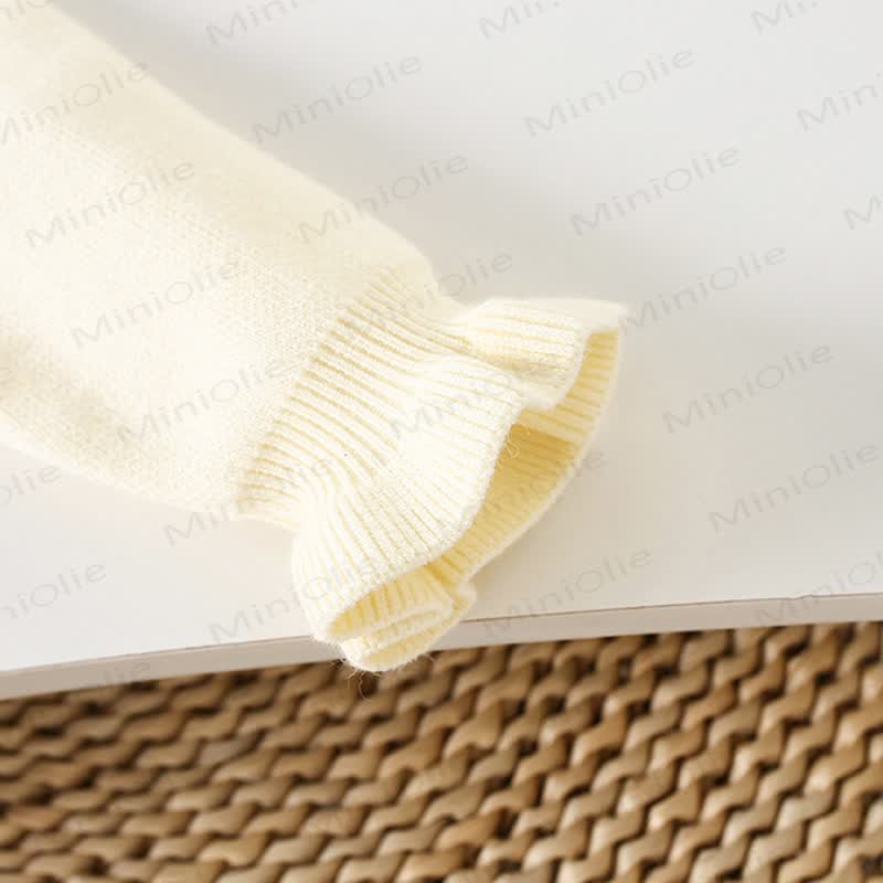 幼児用女の子用フラワーラペルニットDress - image 11