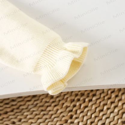 幼児用女の子用フラワーラペルニットDress - image 11