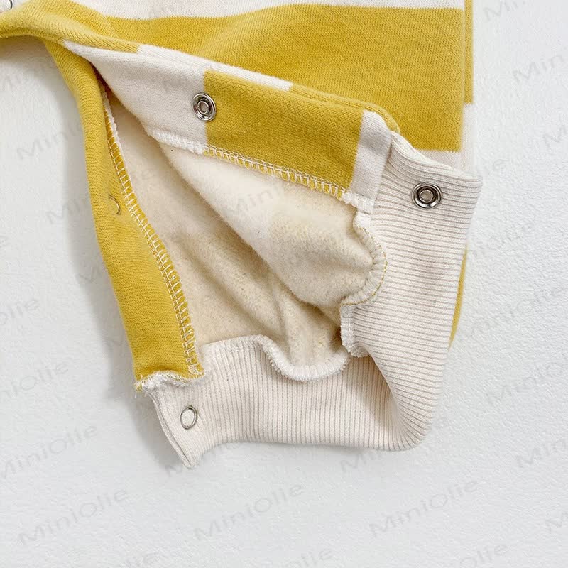 ベビーキュートなストライプ柄新生児用ロンパース - image 4