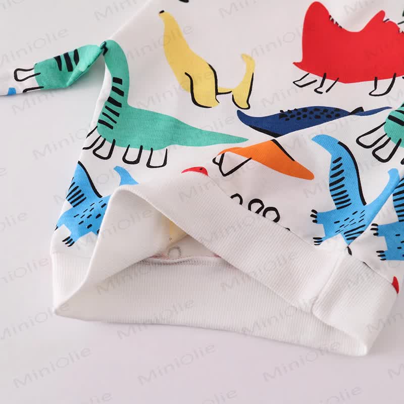 幼児用女の子用恐竜プリントニットスウェットシャツ - image 3