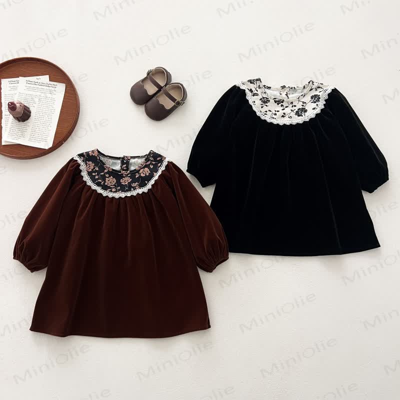 ベビー幼児女の子用レースフラワーDress - image 1